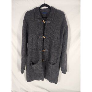 Karen Scott Womens 100% Wool Toggle Sweater Fisherman Old Money Cozycore L